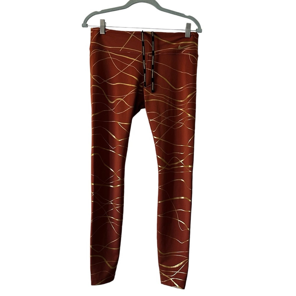 Nike Icon Clash Fast women’s running tights size large - gold and clay red - Picture 10 of 13